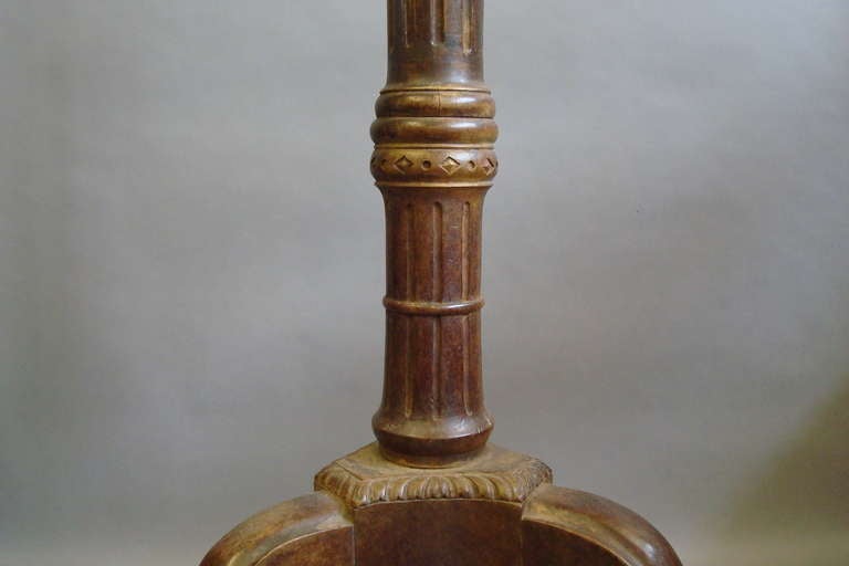 Monumental Georgian Carved Mahogany Torchere - 5ft 5ins tall For Sale 1