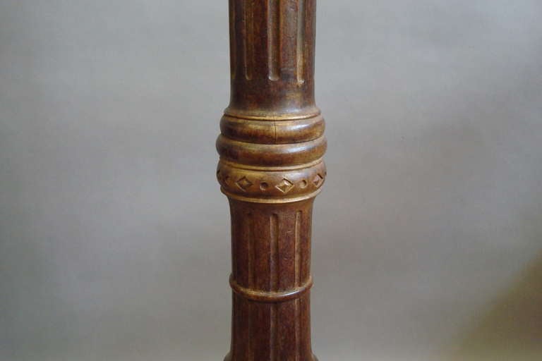 Monumental Georgian Carved Mahogany Torchere - 5ft 5ins tall In Good Condition For Sale In Moreton-in-Marsh, Gloucestershire