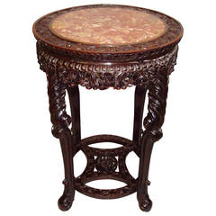 19th Century Chinese Hongmu Urn Stand of Large Proportions 6