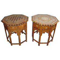 Late 19th Century Matched Pair of Hoshiarpur Tables