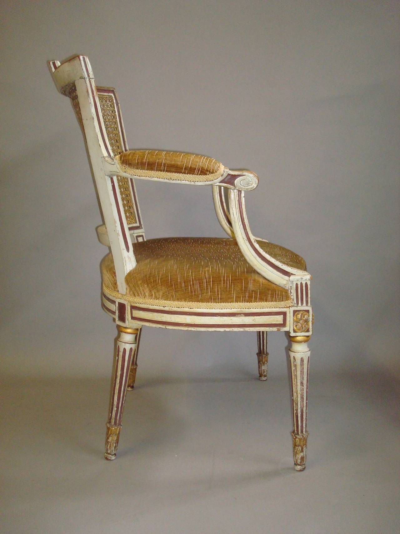 Mid-19th Century 19th century Italian Set of twelve Dining Chairs in the Style of Louis XVI