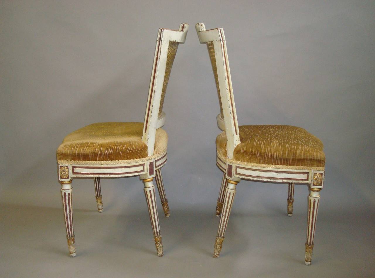 19th century Italian Set of twelve Dining Chairs in the Style of Louis XVI 1
