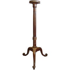 Monumental Georgian Carved Mahogany Torchere - 5ft 5ins tall 12