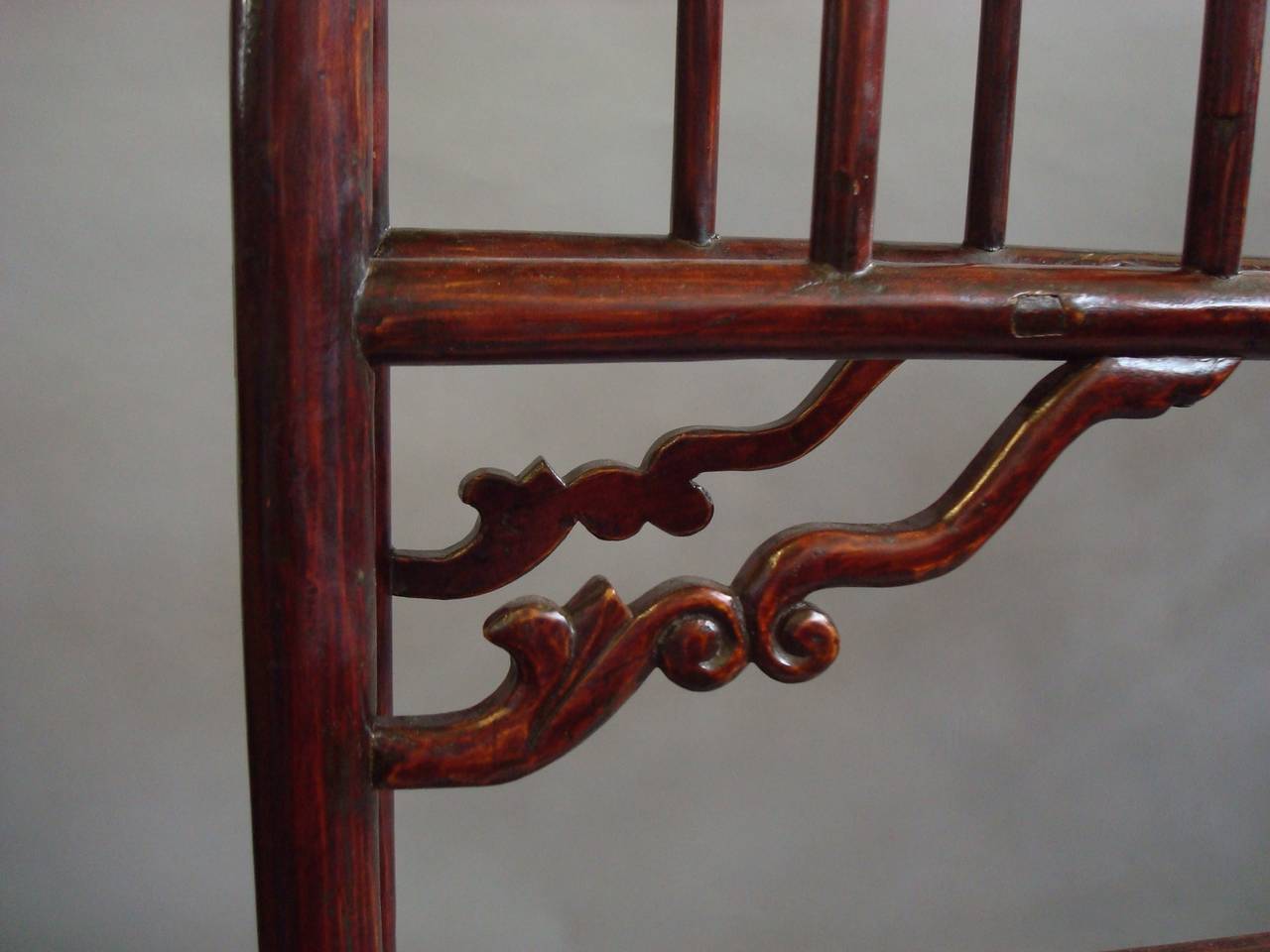 Polished Large 19th Century Chinese Lacquered Robe Stand or Clothes Horse For Sale