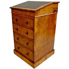 George IV Burr Elm Davenport with Swivel Top