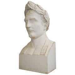 Large 19th Century Carved Limewood Bust of Napoleon 12