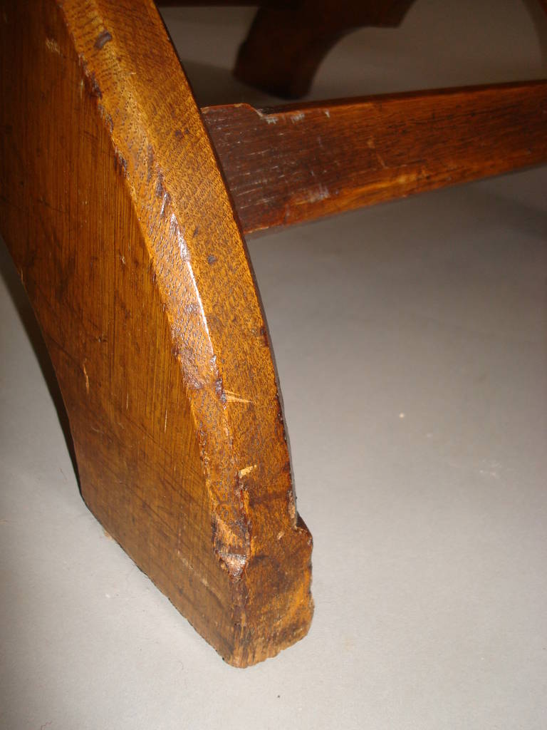 C19th Pair of Gothic Golden Oak Stools For Sale 4