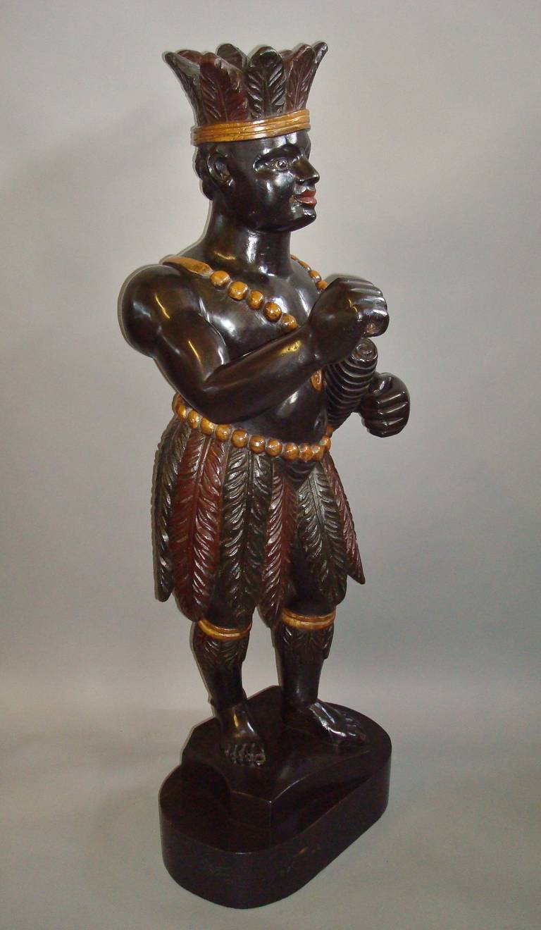 Rare 19th Century American Tobacconist Advertising Figure of Large Proportions 2