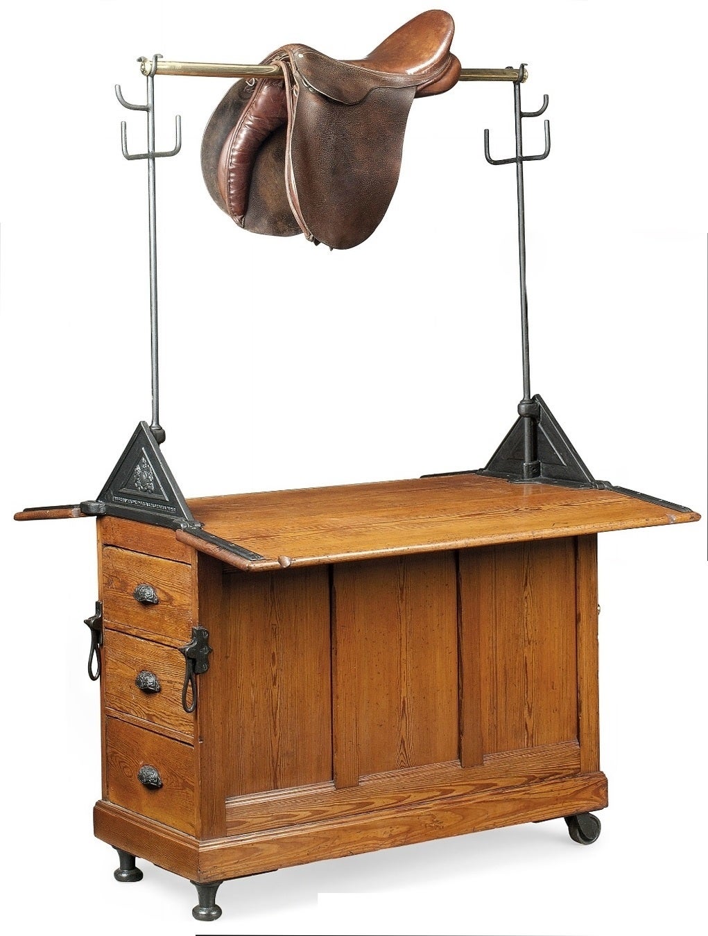 Late C19th Pitch Pine Saddle Horse, by Musgrave & Co Ltd