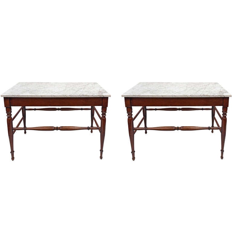 Pair Early C19th Mahogany Console/side Tables