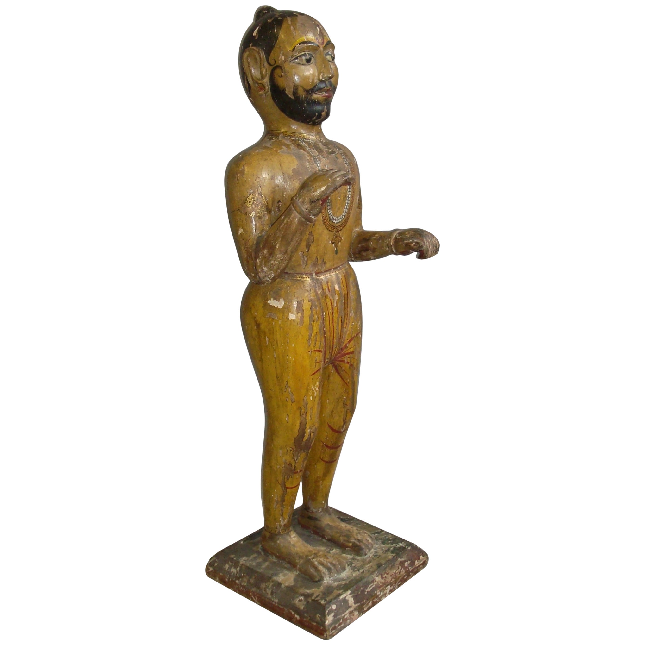 19th Century Carved Indian Figure For Sale