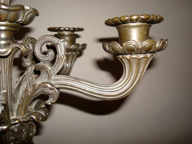 Good Pair of Charles X Bronze Candelabra of Large Proportions 3