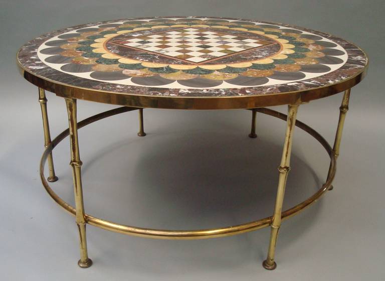Impressive Large 19th Century Specimen Marble Coffee Table For Sale 3