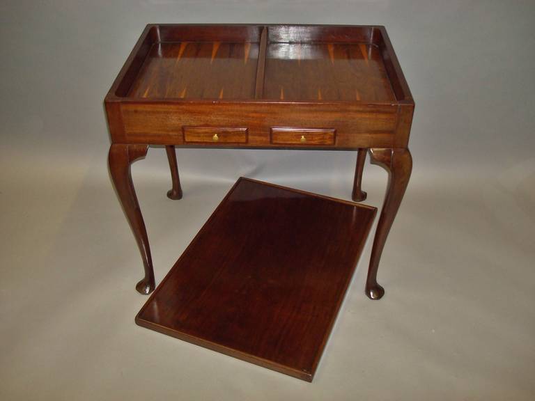 Mid-18th Century Georgian Mahogany Irish Games Table For Sale