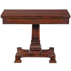 Good Regency Rosewood Large Fold Over Tea Table