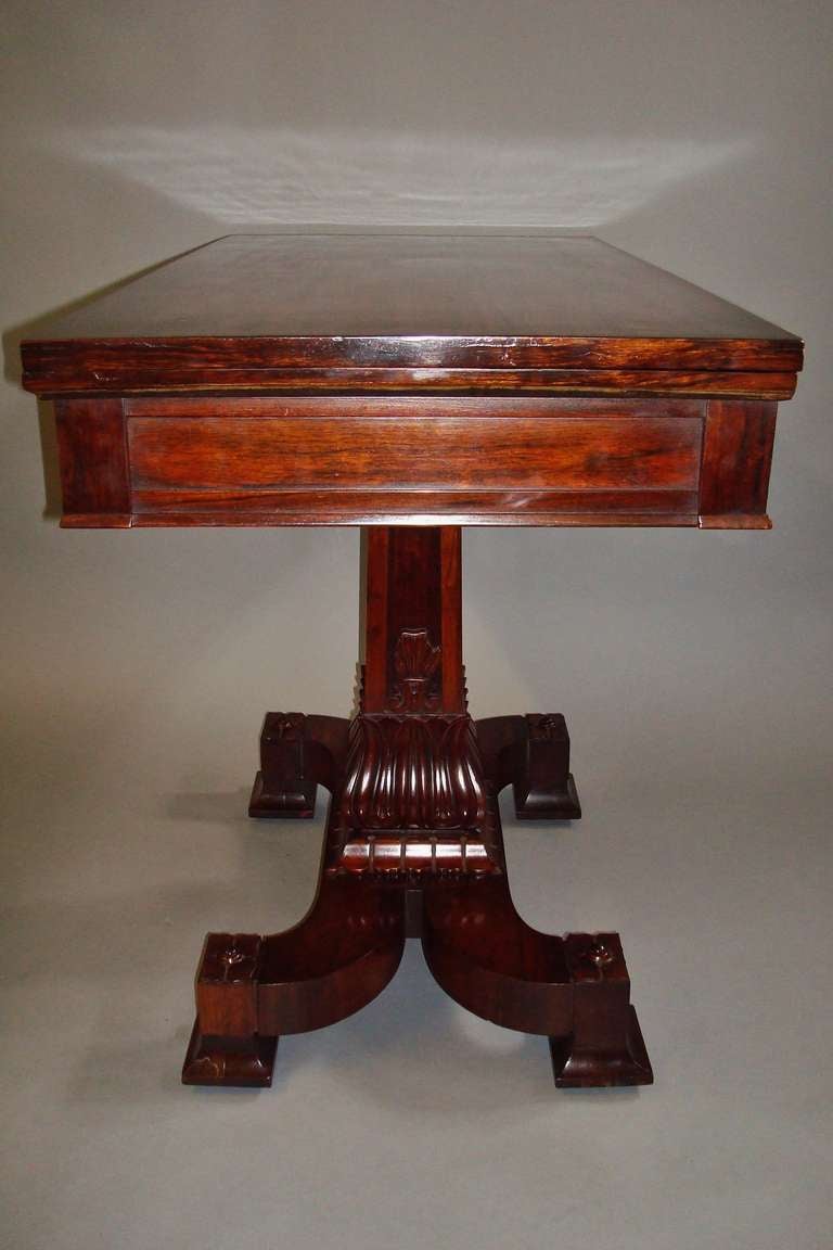 19th Century Good Regency Rosewood Large Fold Over Tea Table