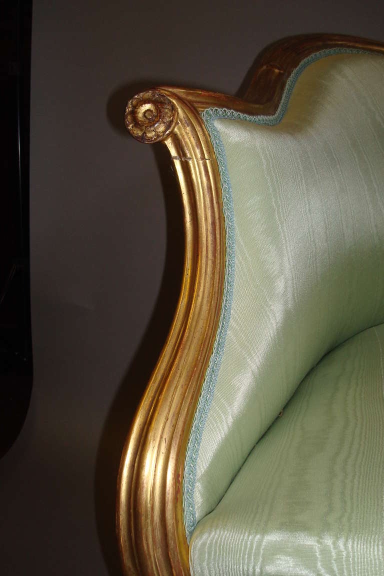 English An Elegant George III Giltwood Neo Classical Style Settee