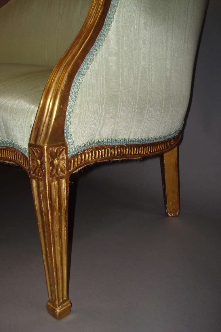 18th Century and Earlier An Elegant George III Giltwood Neo Classical Style Settee