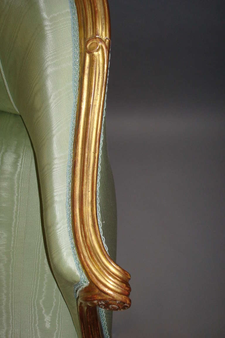 An Elegant George III Giltwood Neo Classical Style Settee 1