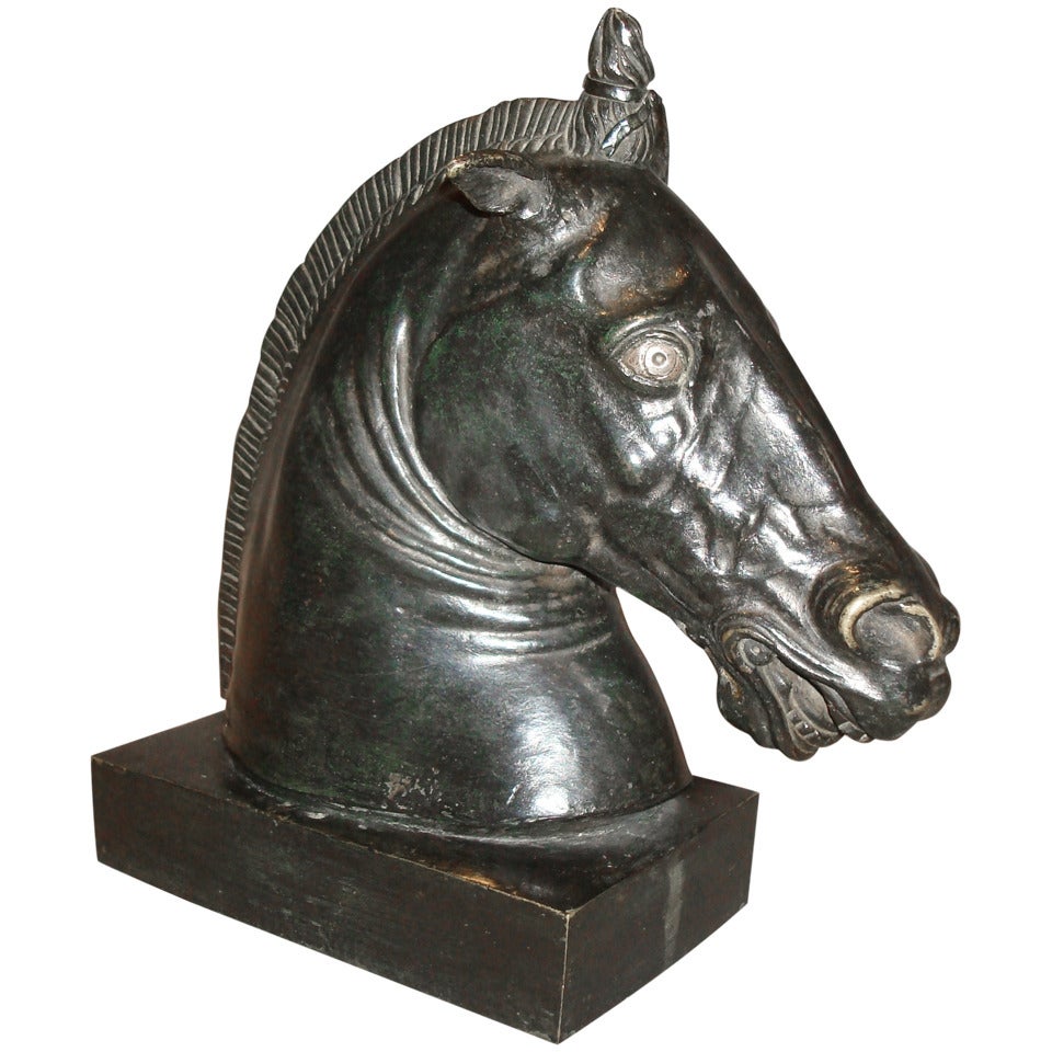 19th Century Bronze Sculpture of the 
Medici Riccardi
 Horse
s Head