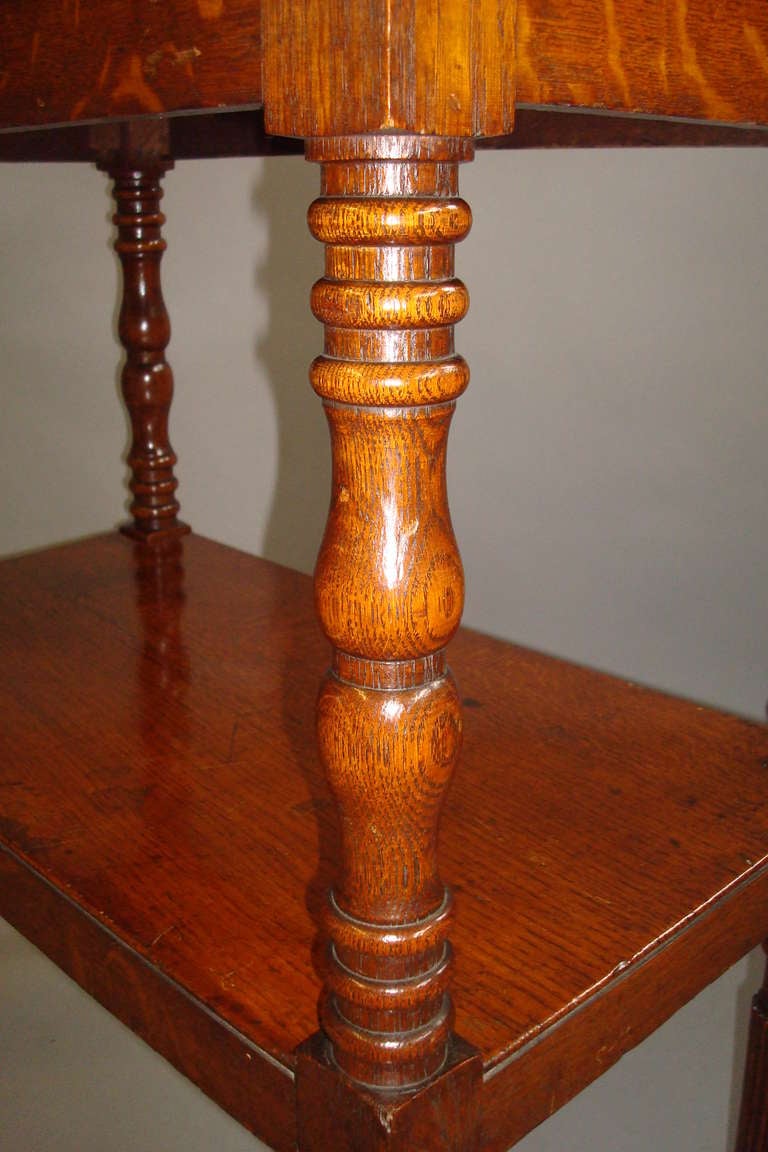 Regency Oak Two Tier Etagere / Dumb Waiter