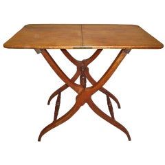 Antique Good Quality Regency Mahogany Folding Coaching Table