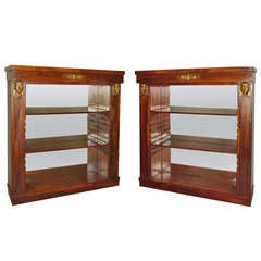 Good Pair of Regency Rosewood Open Bookcases/Side Cabinets