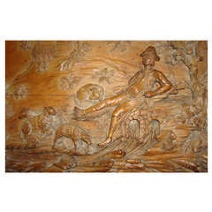 Late C19th Swiss Carved Limewood Relief Panel
