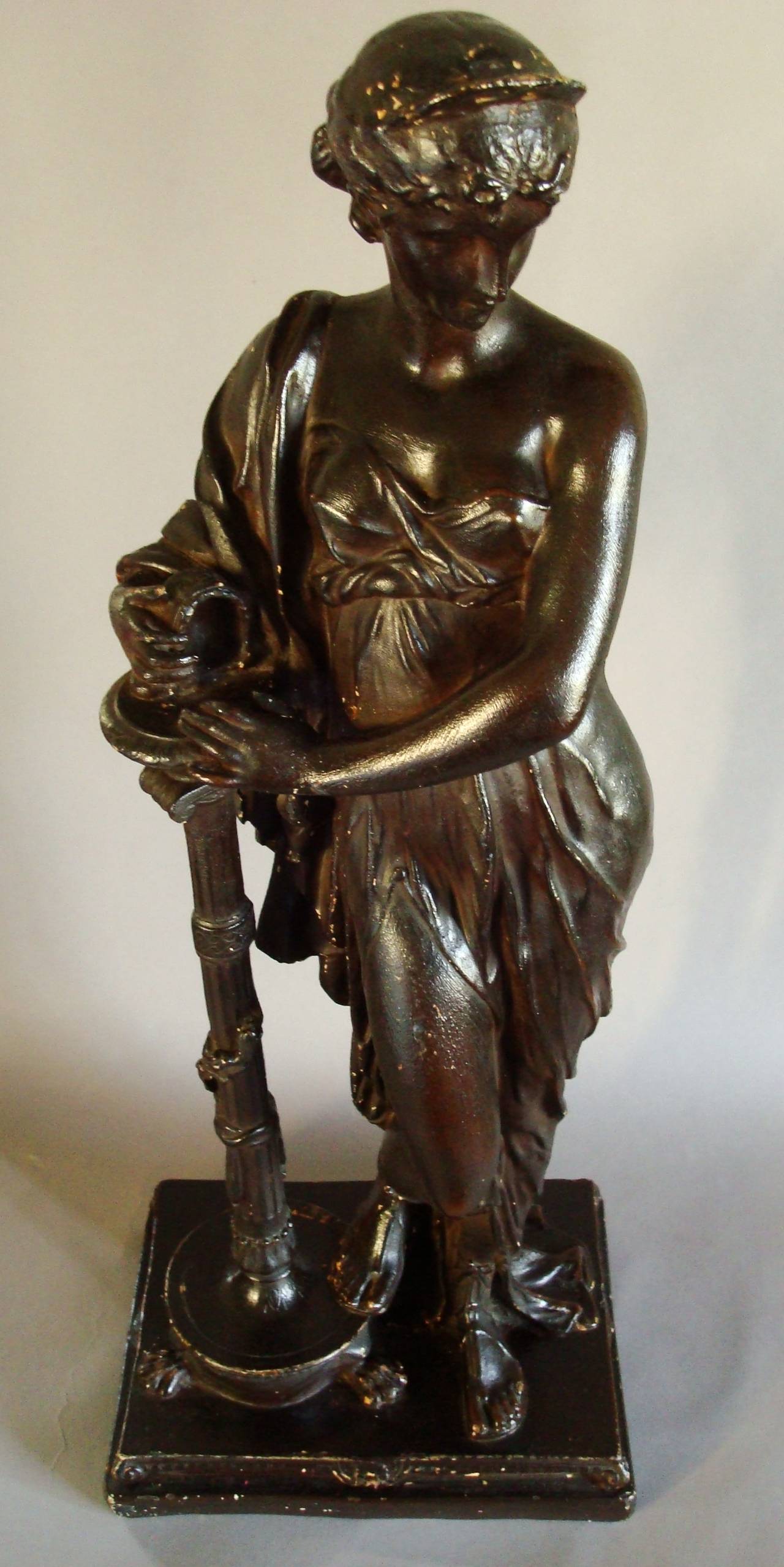 Regency 'Bronzed' Sculpture of a Classical Figure For Sale 3