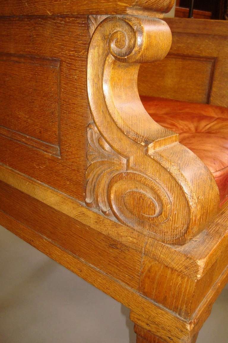 Mid C19th Imposing Oak Throne Armchair For Sale 1
