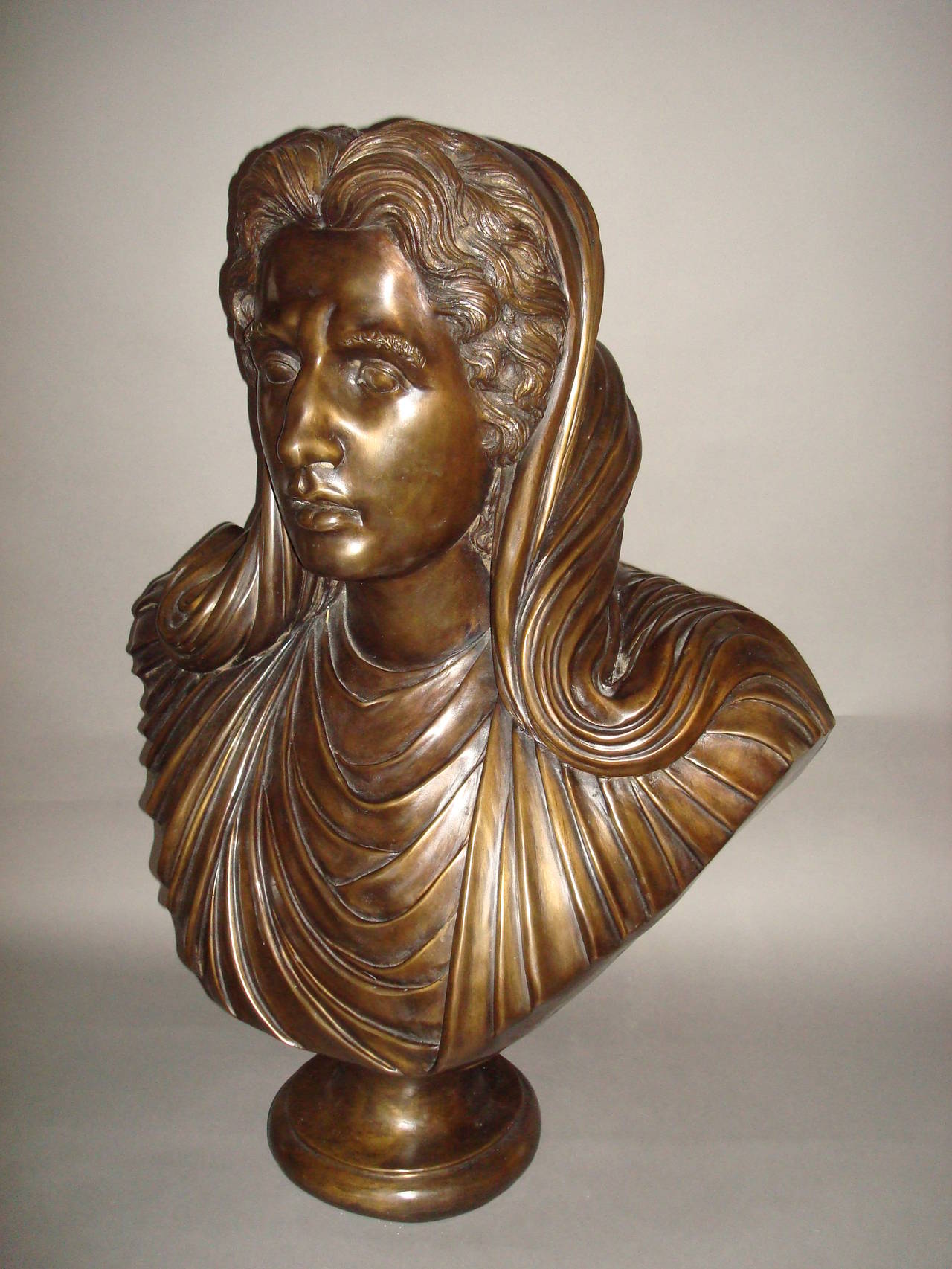 Classical Bronze Bust of oversized proportions 1