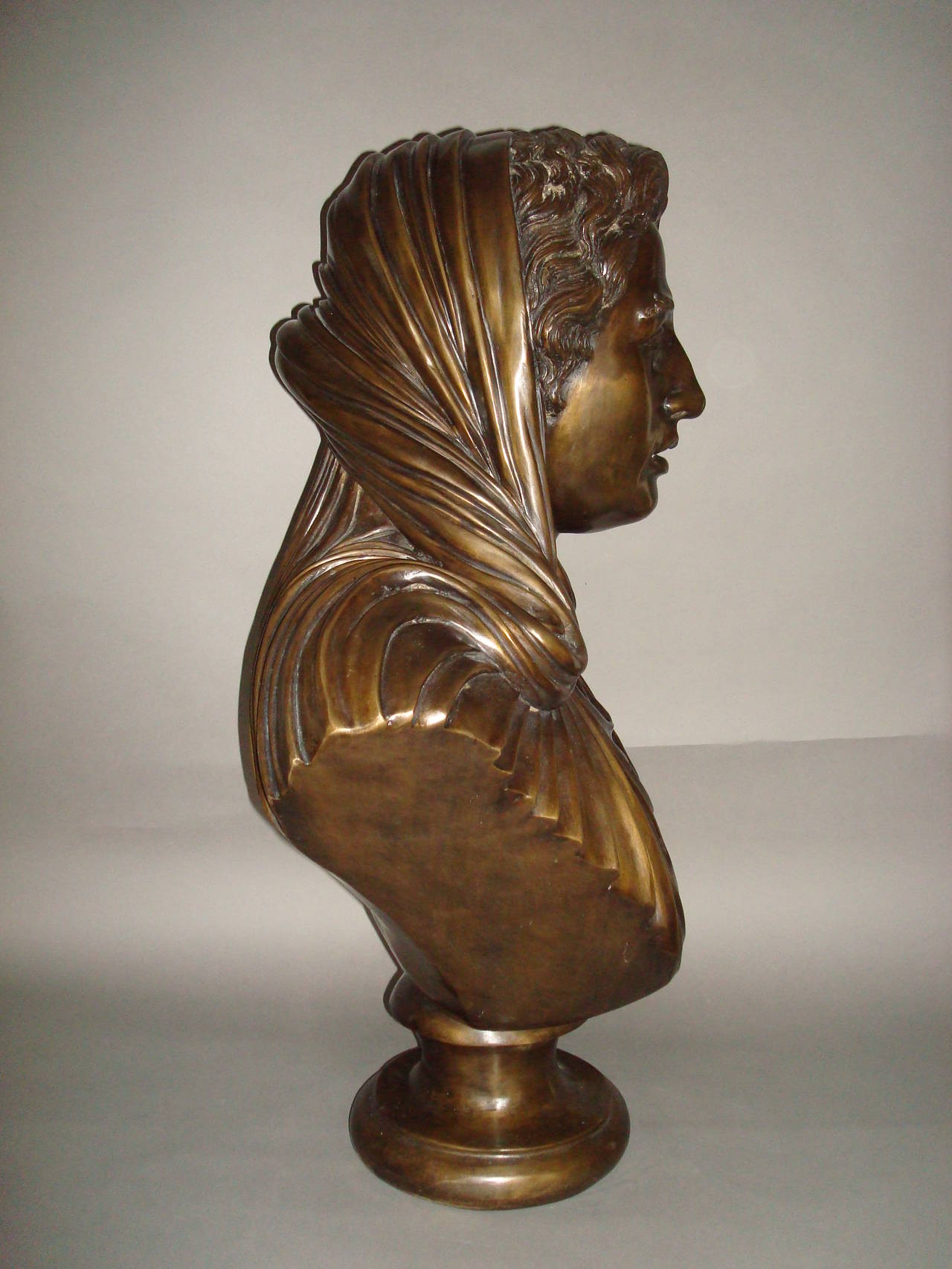 Classical Bronze Bust of oversized proportions 3