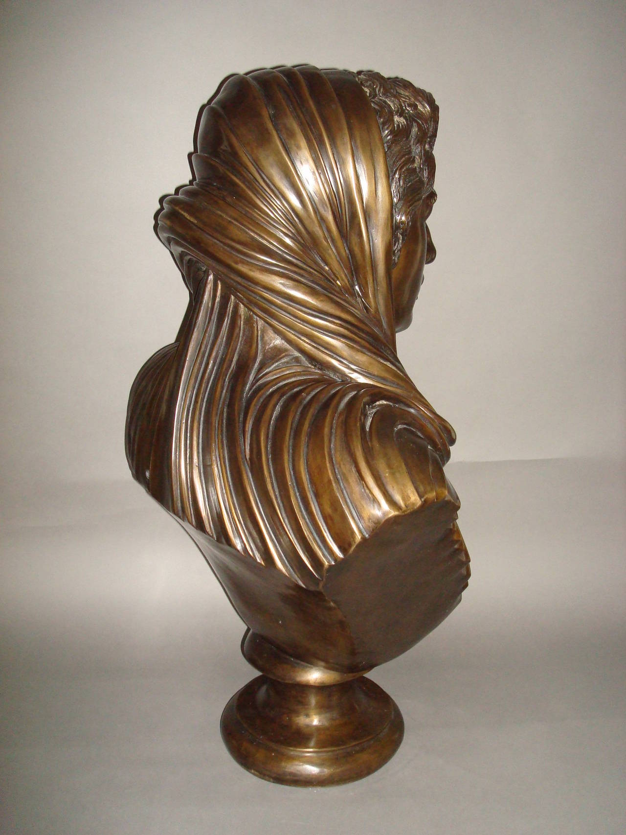 Classical Bronze Bust of oversized proportions 4