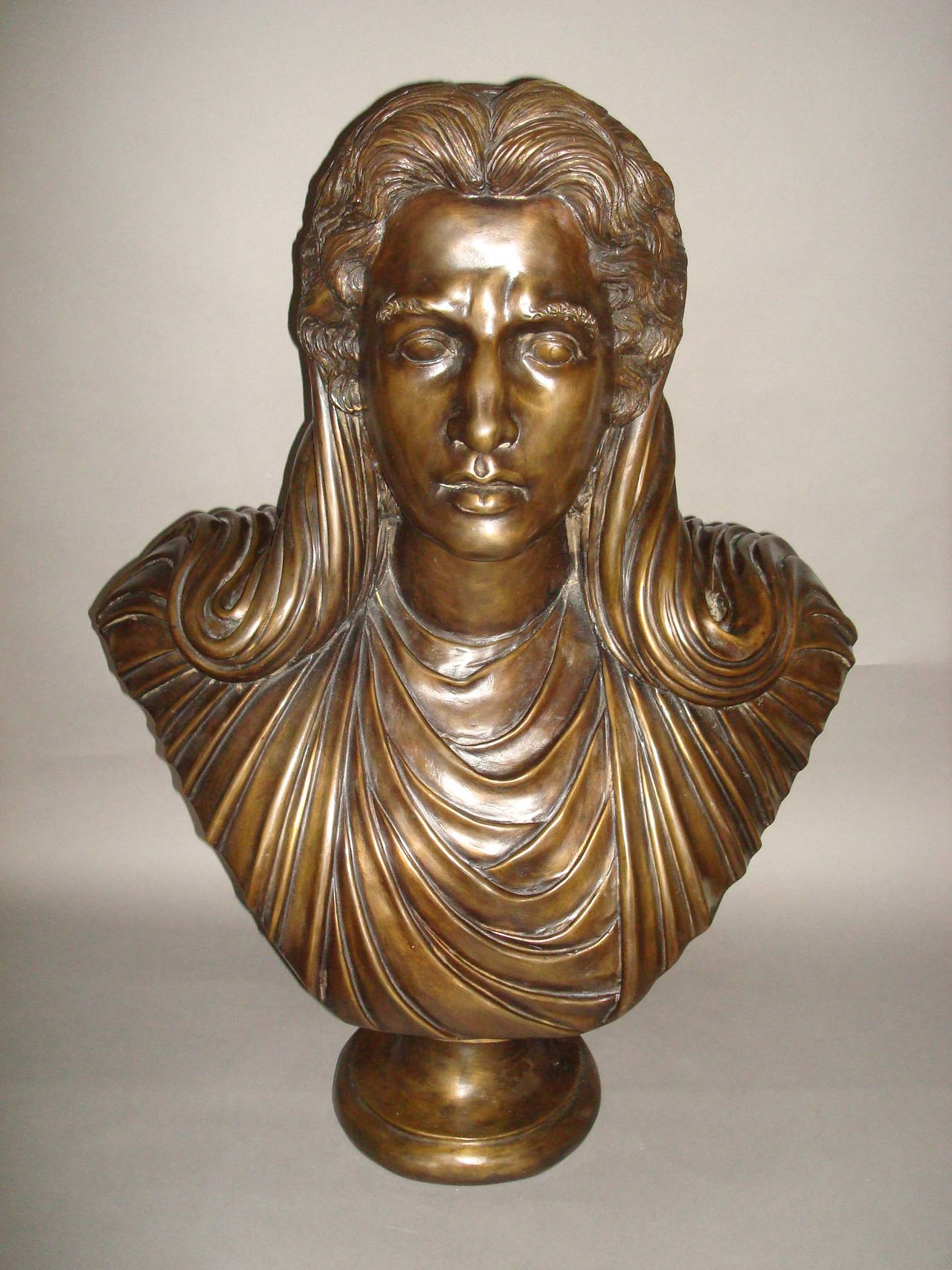 Classical Bronze Bust of oversized proportions 5