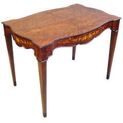 An Early C19th Italian Yew Wood Centre / Silver Table