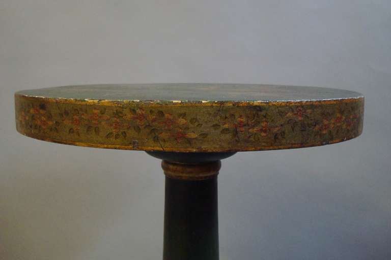 Mid-19th Century French Green Lacquered Occasional Table 2