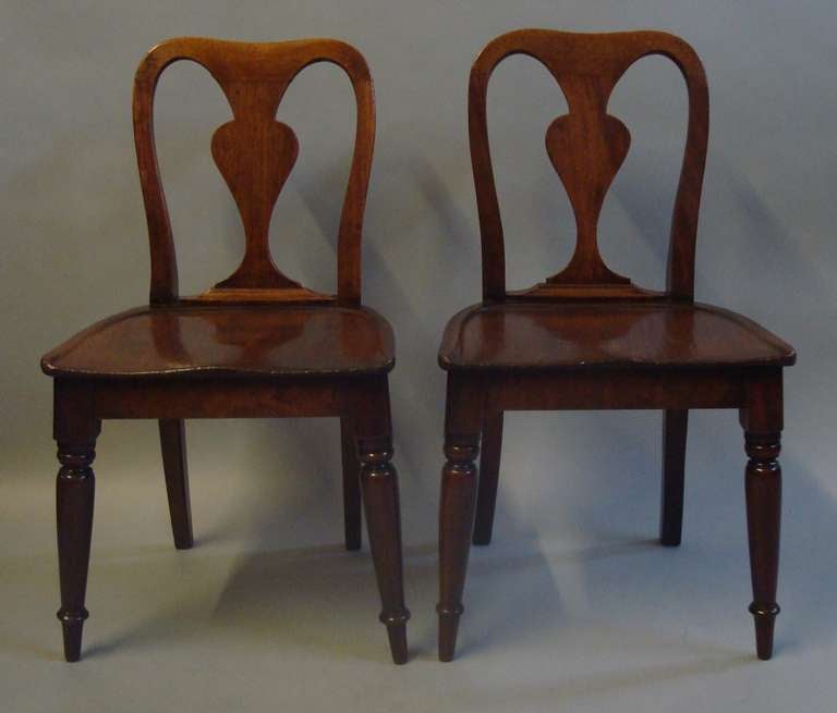 English Rare Pair of George III Mahogany Child's Chairs For Sale