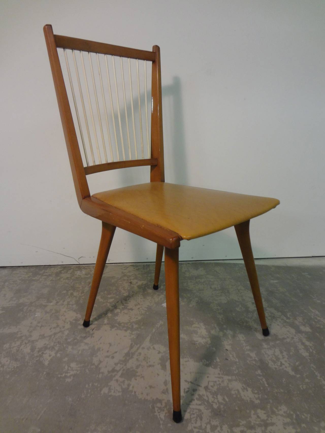 Set of six Italian dining chairs, circa 1950s in excellent original condition.
Published in 