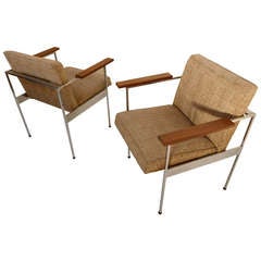 Pair of Paddle Arm Chairs by George Nelson for Herman Miller