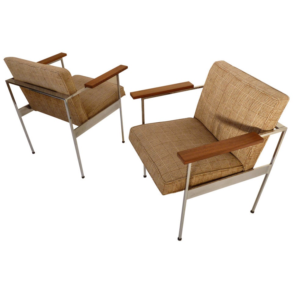 Pair of Paddle Arm Chairs by George Nelson for Herman Miller