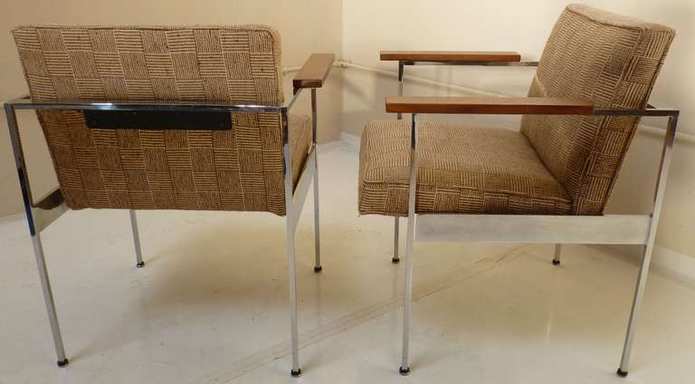 Pair of Paddle Arm Chairs by George Nelson for Herman Miller 1
