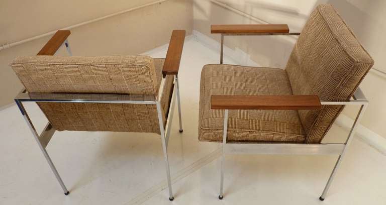 Pair of Paddle Arm Chairs by George Nelson for Herman Miller 2