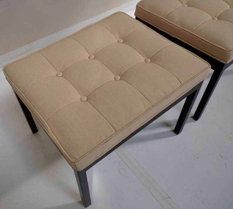 American Pair of Tufted Benches