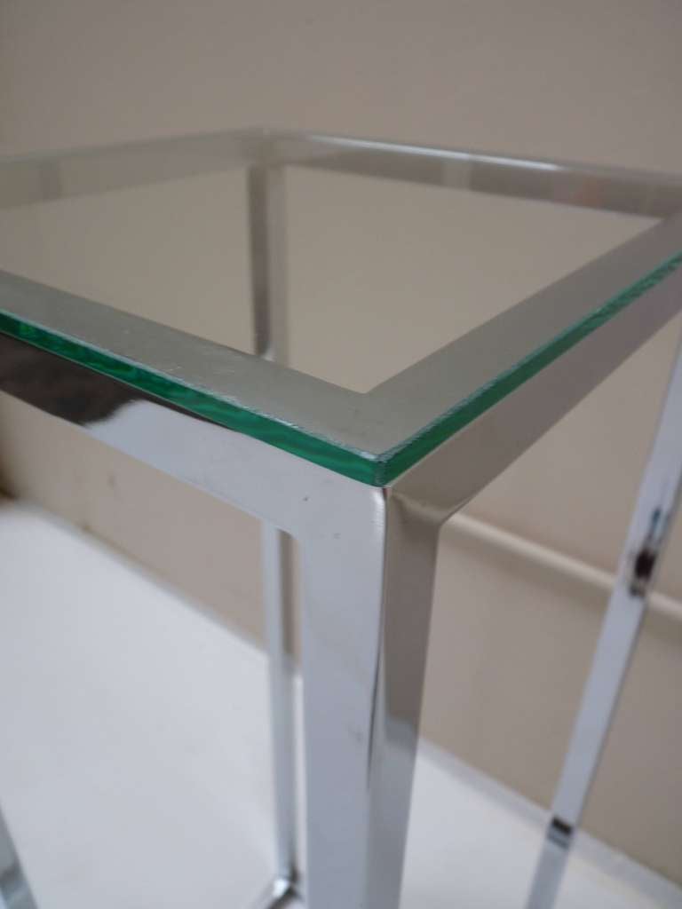 American Chrome Pedestal after Milo Baughman