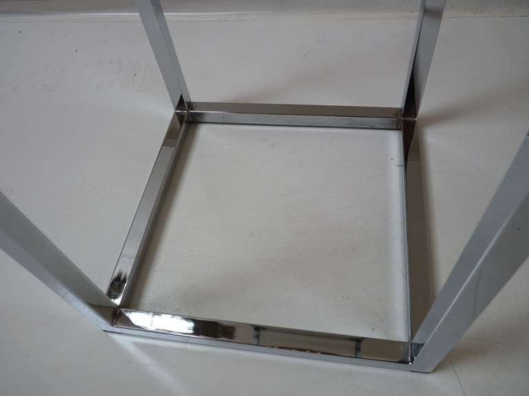 Late 20th Century Chrome Pedestal after Milo Baughman