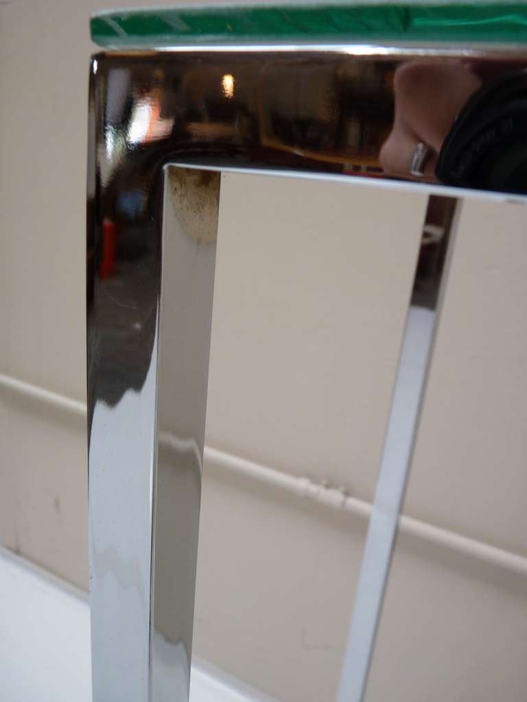 Stainless Steel Chrome Pedestal after Milo Baughman