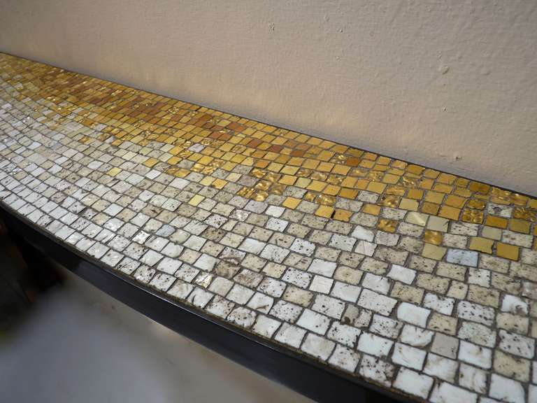 Mid-20th Century Mosaic Floating Wall Console Shelf by Vladimir Kagan