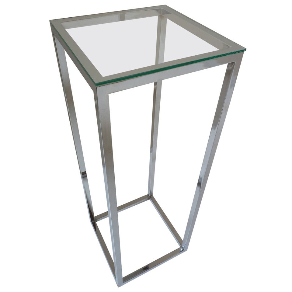 Chrome Pedestal after Milo Baughman