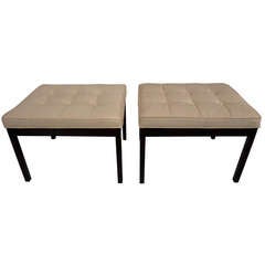 Pair of Tufted Benches