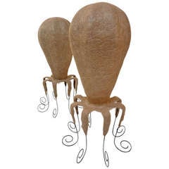 Pair of Octopus Lamp Sculptures